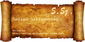 Saliga Szilveszter névjegykártya
